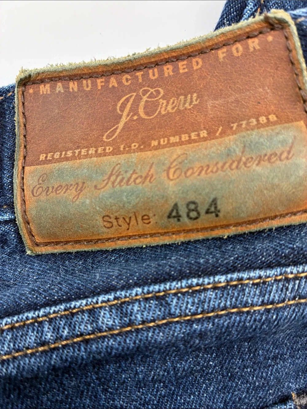 J. Crew Slim Jeans in Dark Blue Denim